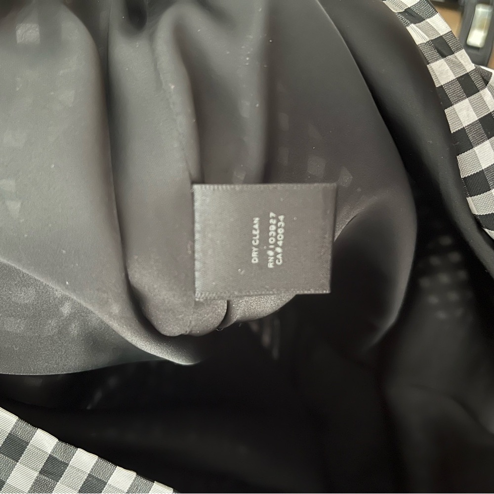 MARC by MARC JACOBS sz 6 GINGHAM BLACK White Giant BOW MINI SKIRT - Picture 2 of 10